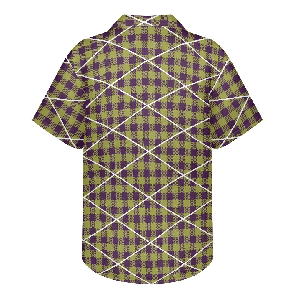Green Purple Hawaiian Shirt