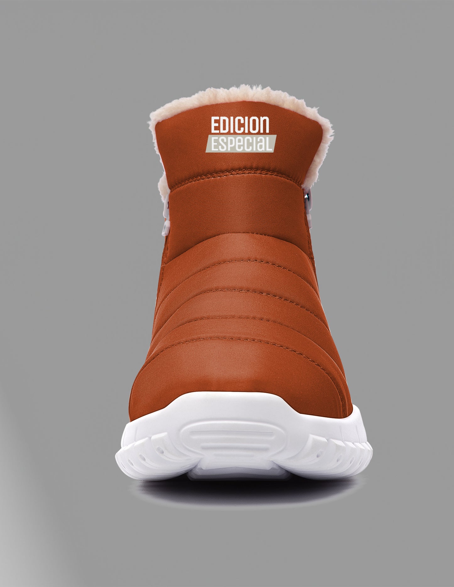 Orange winter boots