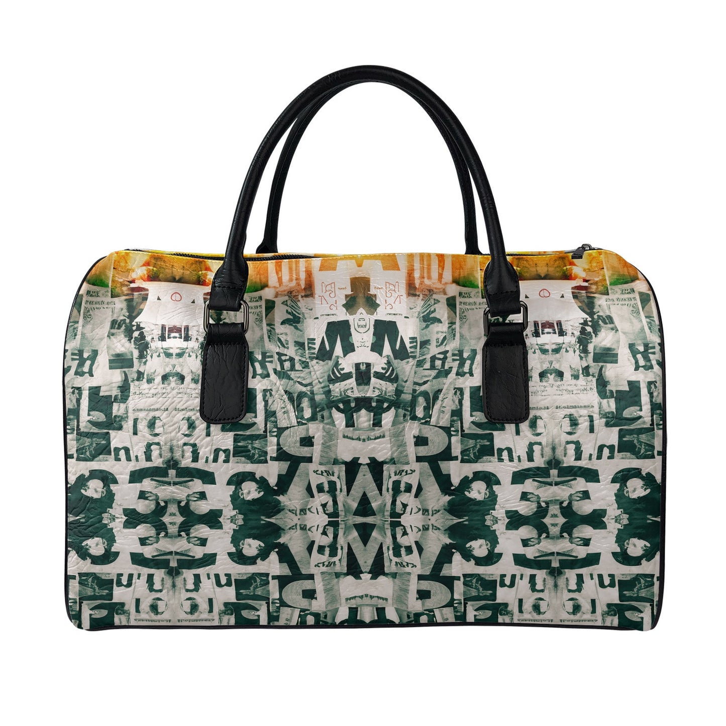 Portable leather travel bag