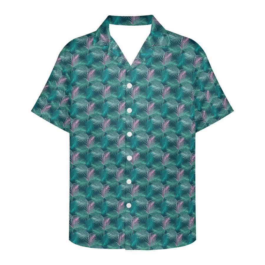 Teal Hawaiian shirt — limited edition artist-designed footwear by Edición Especial, Saint Paul MN — image 1