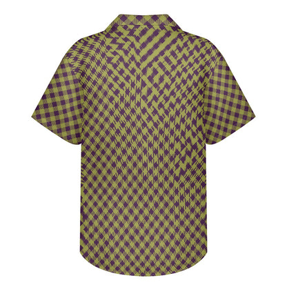 Green Purple Cuban Shirt