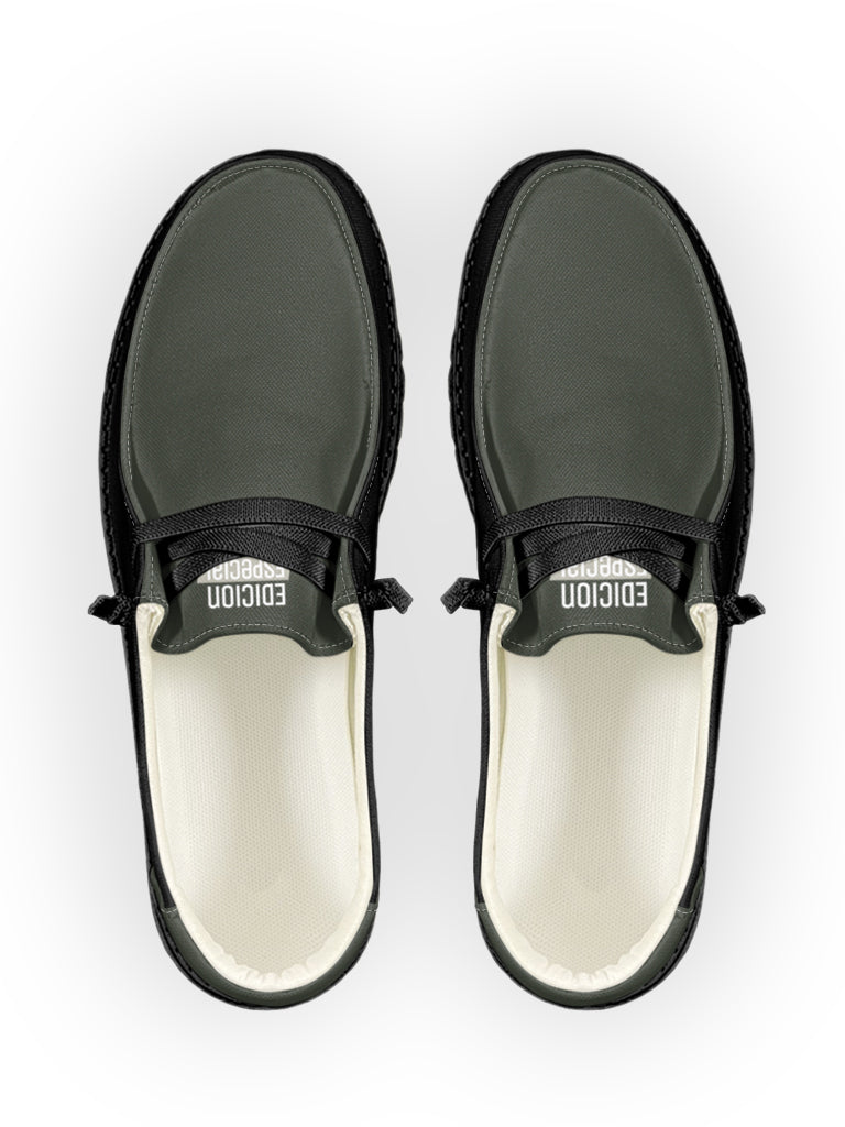 Green Black Lace Up Loafers — limited edition artist-designed footwear by Edición Especial, Saint Paul MN — image 3