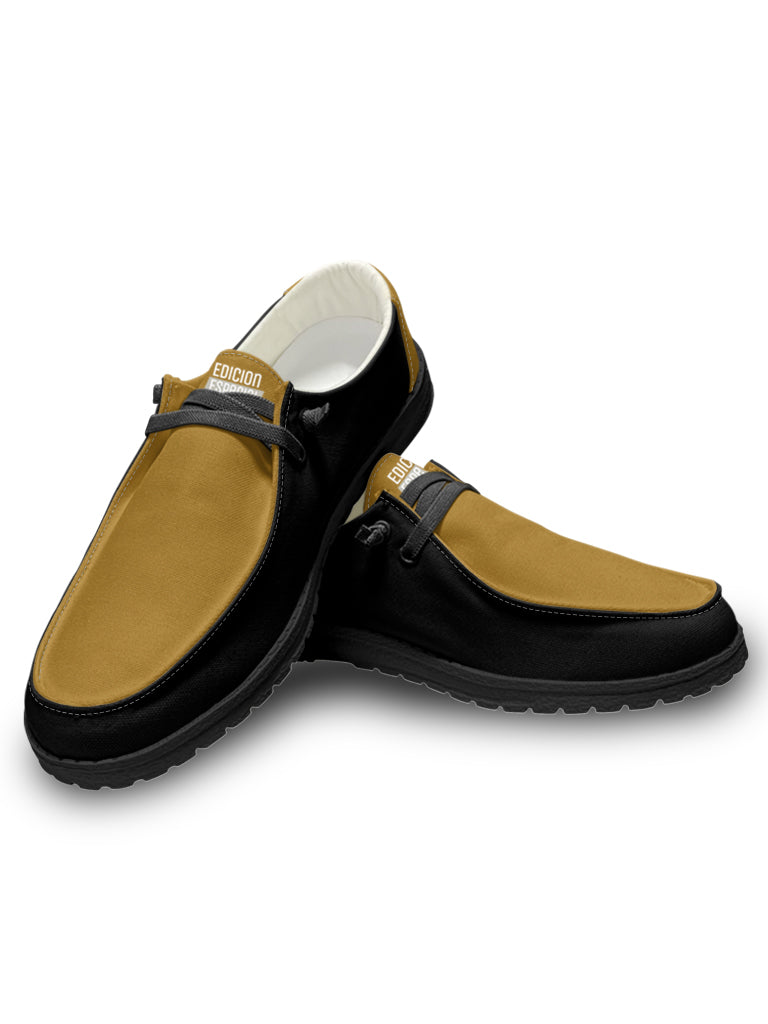 Gold Black Lace Up Loafers — limited edition artist-designed footwear by Edición Especial, Saint Paul MN — image 4