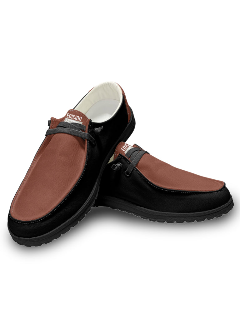 Brown Black Lace Up Loafers — limited edition artist-designed footwear by Edición Especial, Saint Paul MN — image 2
