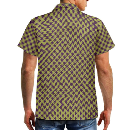 Green Purple Cuban Shirt