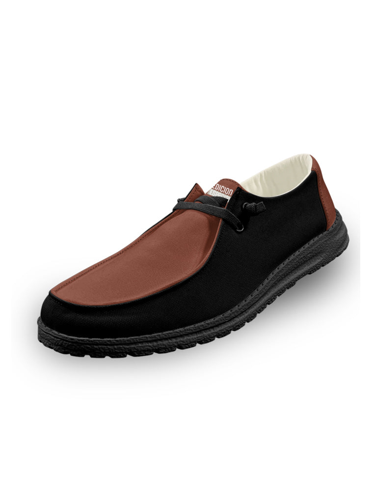Brown Black Lace Up Loafers — limited edition artist-designed footwear by Edición Especial, Saint Paul MN — image 3