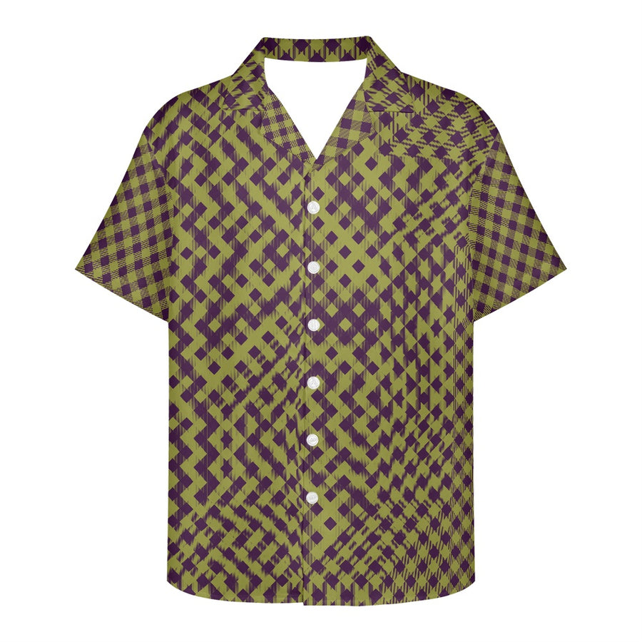 Green Purple Cuban Shirt — limited edition artist-designed footwear by Edición Especial, Saint Paul MN — image 1