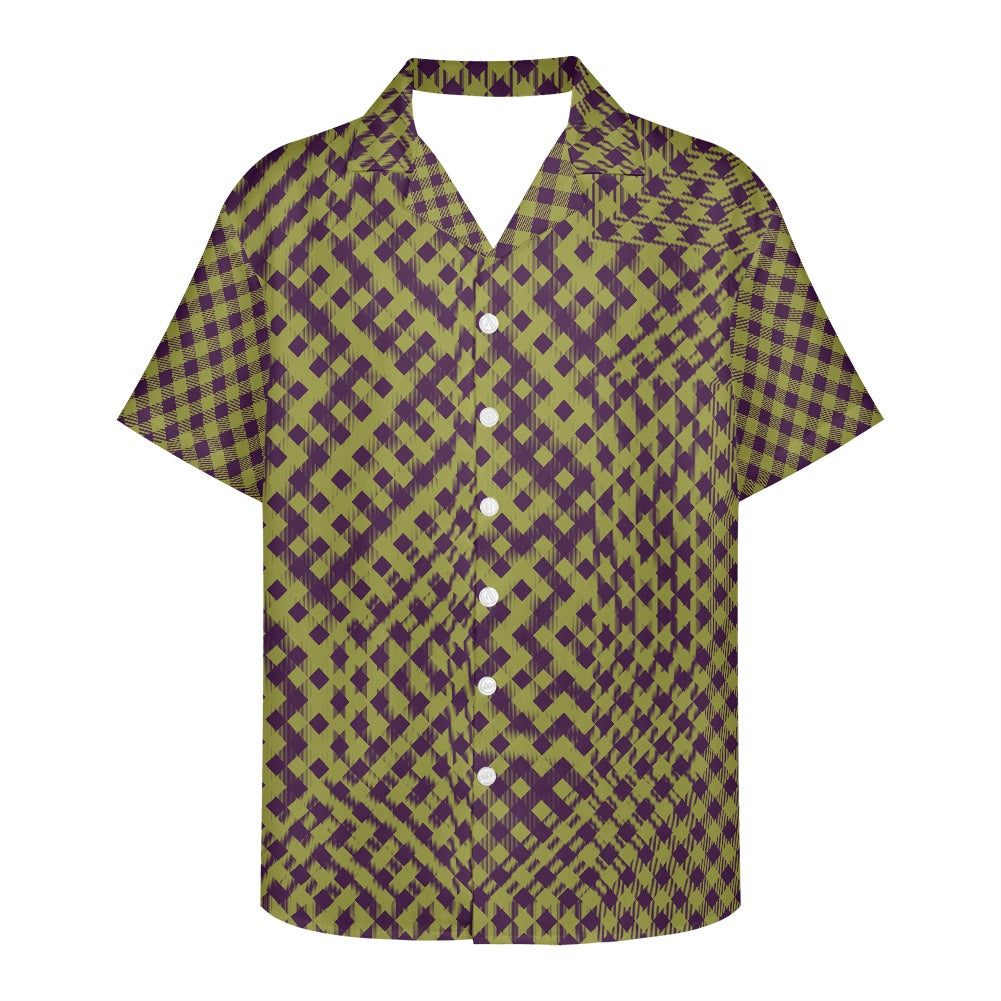 Green Purple Dace Hawaiian Shirt