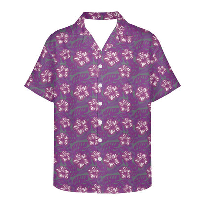 Purple Hibiscos Hawaiian shirt