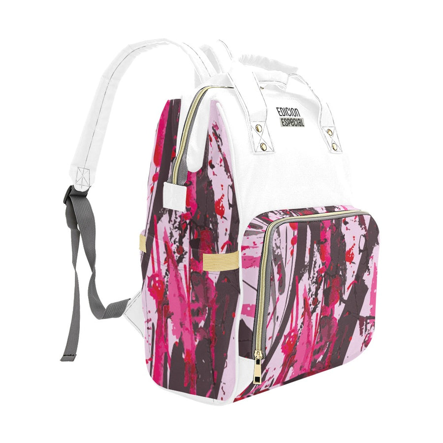 Wild Pink Multi-Function Diaper Backpack — limited edition artist-designed footwear by Edición Especial, Saint Paul MN — image 4