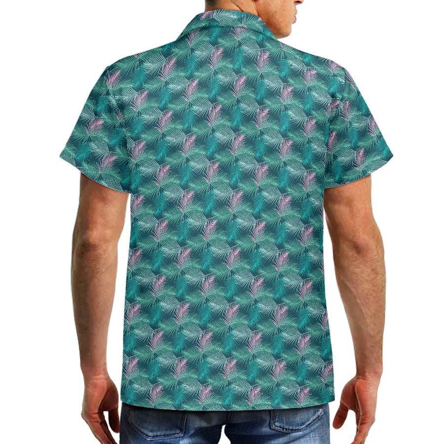 Teal Hawaiian shirt — limited edition artist-designed footwear by Edición Especial, Saint Paul MN — image 3