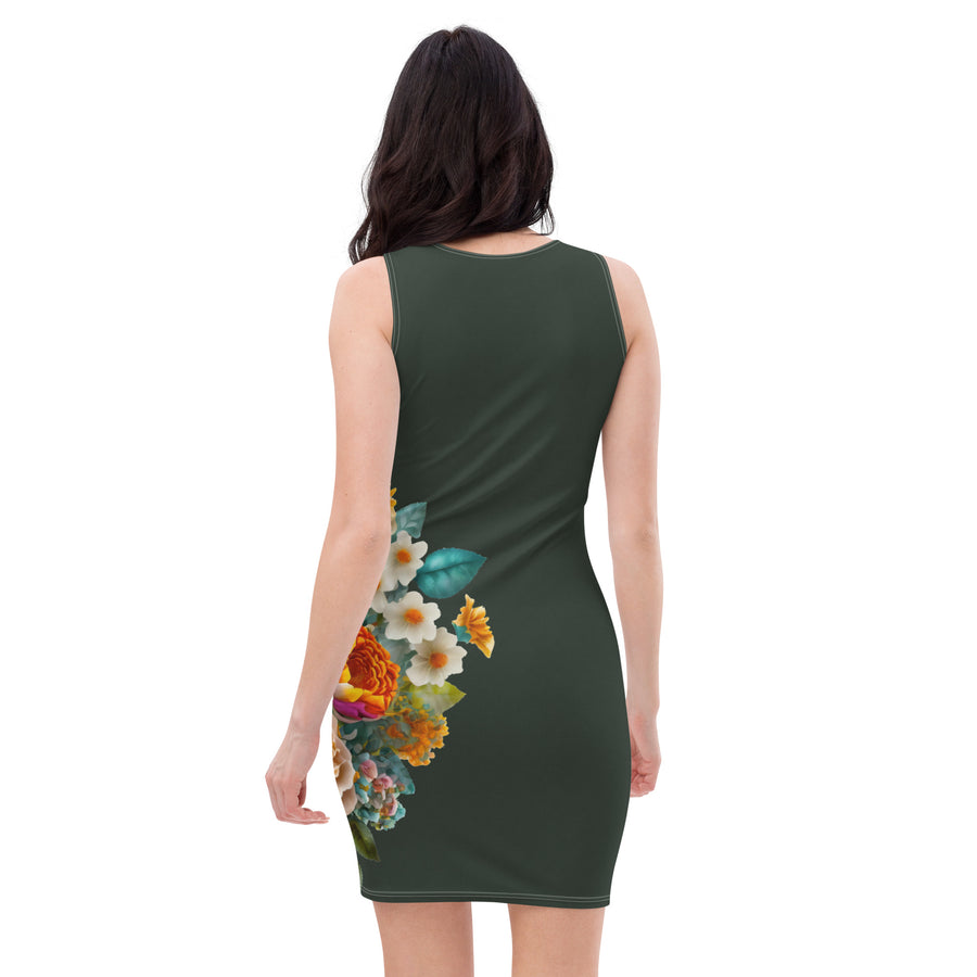 Summer Flowers Bodycon dress — limited edition artist-designed footwear by Edición Especial, Saint Paul MN — image 2
