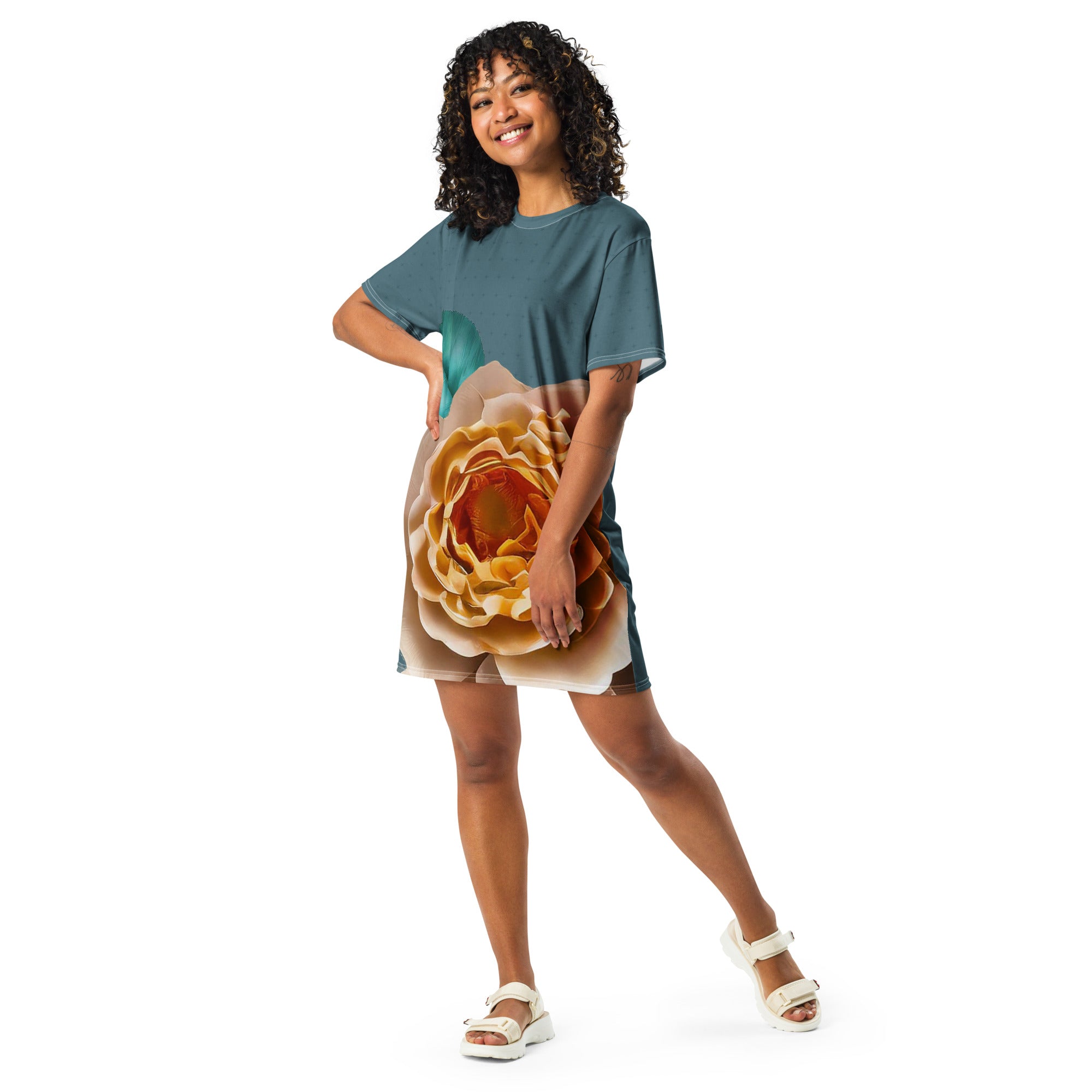 Flowers T-shirt dress