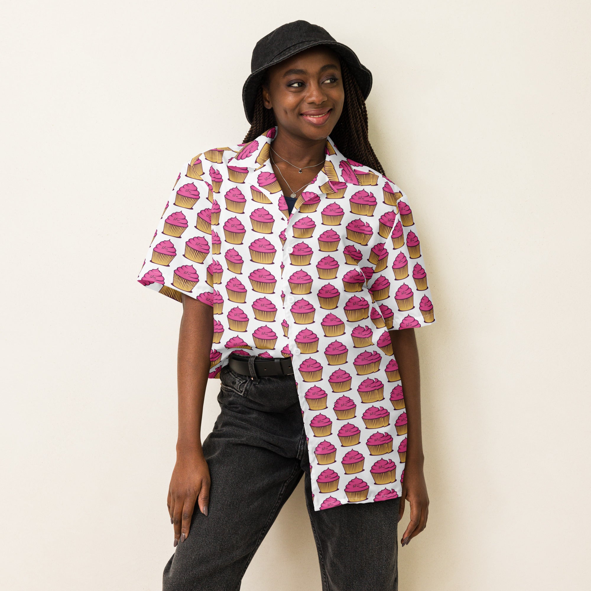 Cupcakes Unisex button shirt