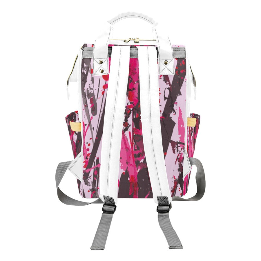 Wild Pink Multi-Function Diaper Backpack — limited edition artist-designed footwear by Edición Especial, Saint Paul MN — image 5