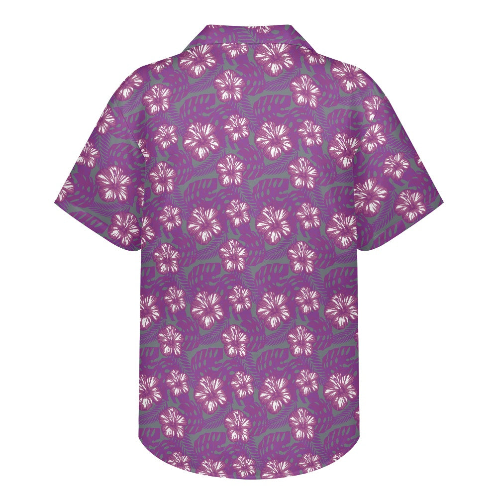 Purple Hibiscos Hawaiian shirt