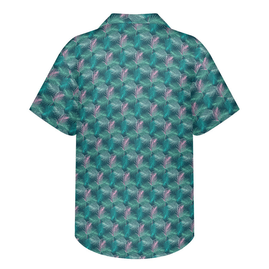 Teal Hawaiian shirt — limited edition artist-designed footwear by Edición Especial, Saint Paul MN — image 2