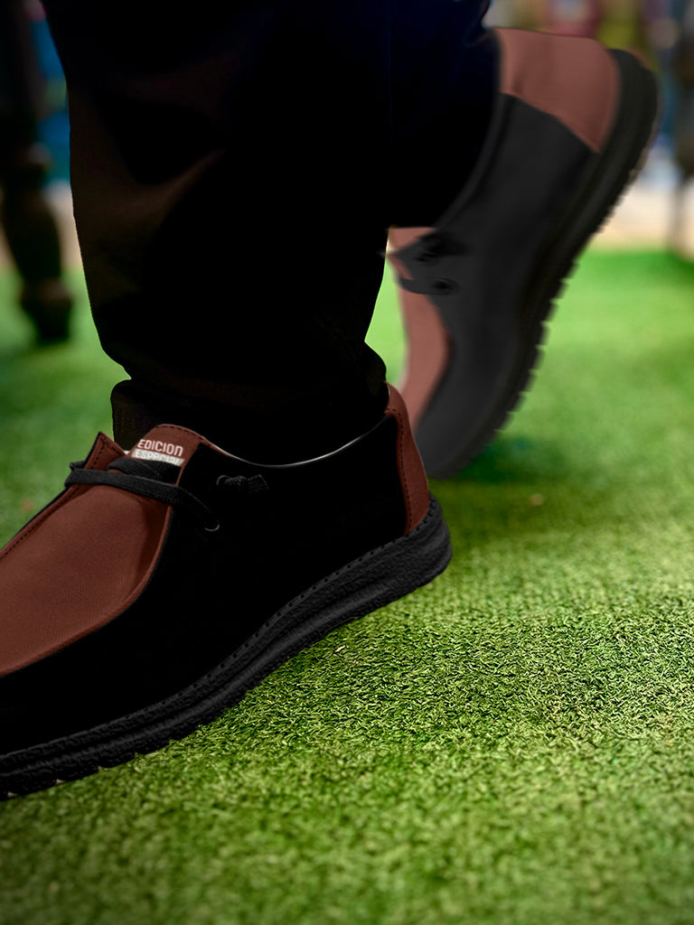 Brown Black Lace Up Loafers — limited edition artist-designed footwear by Edición Especial, Saint Paul MN — image 1