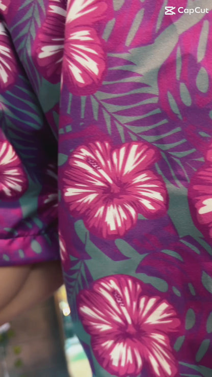 Purple Hibiscos Hawaiian shirt