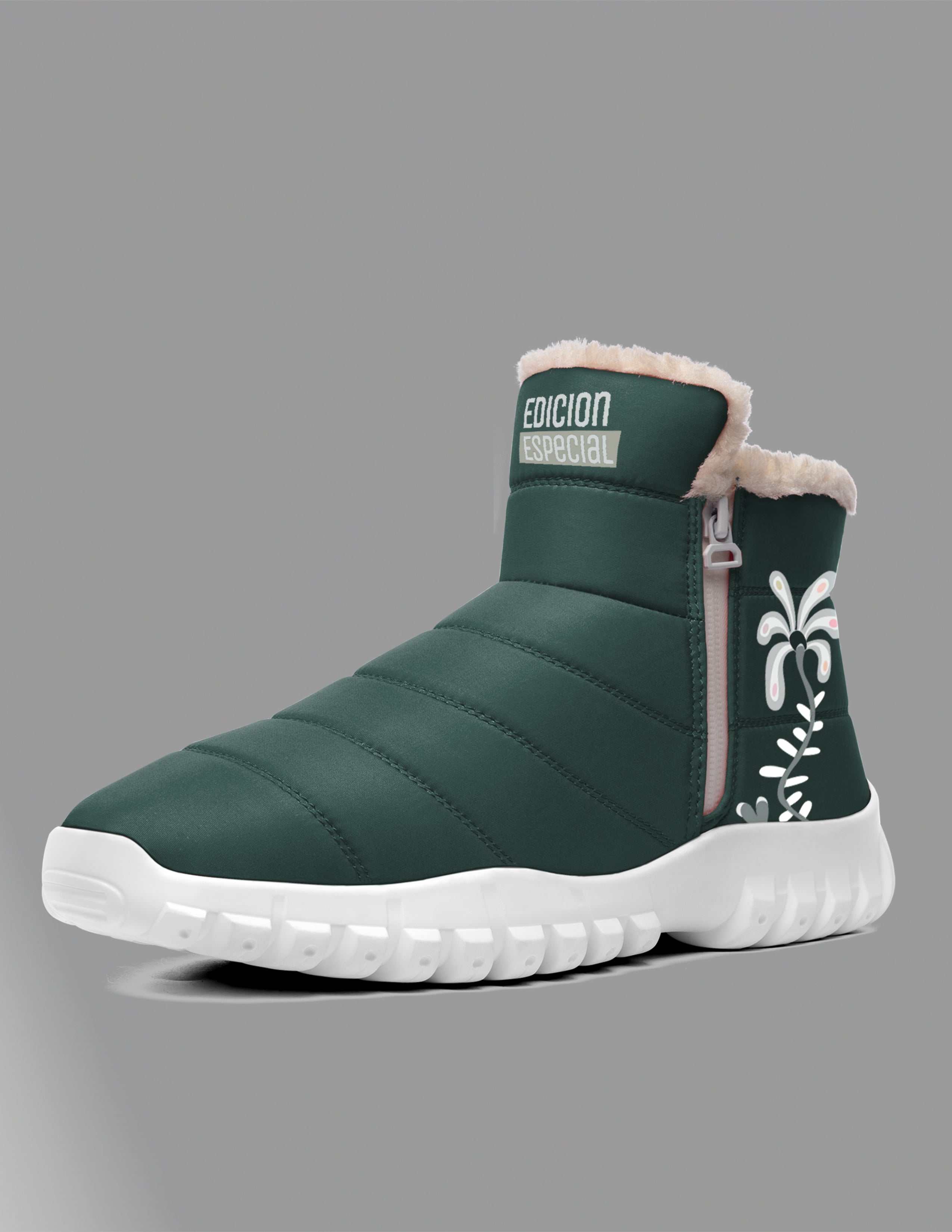 Green winter boots