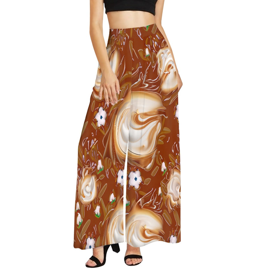 Coffee Wide leg pants — limited edition artist-designed footwear by Edición Especial, Saint Paul MN — image 1