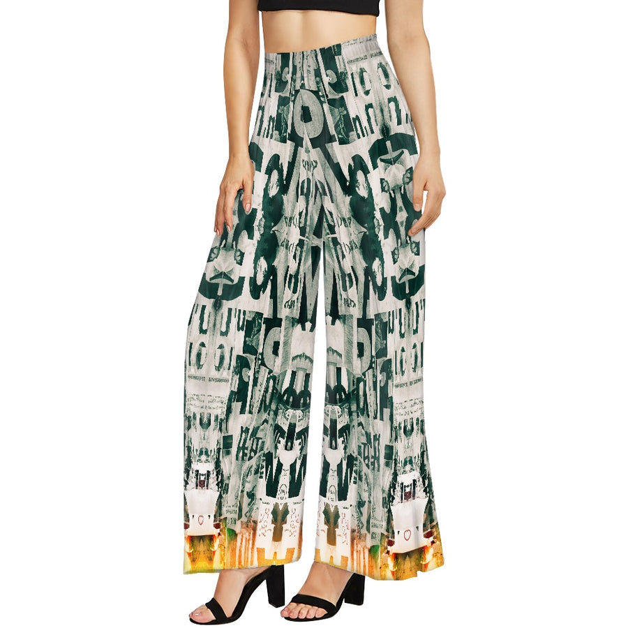 Newspaper Wide leg pants — limited edition artist-designed footwear by Edición Especial, Saint Paul MN — image 2