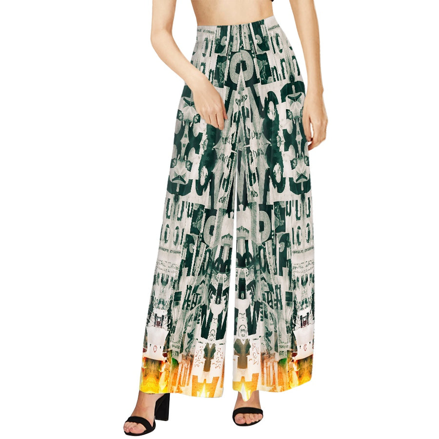 Newspaper Wide leg pants — limited edition artist-designed footwear by Edición Especial, Saint Paul MN — image 4