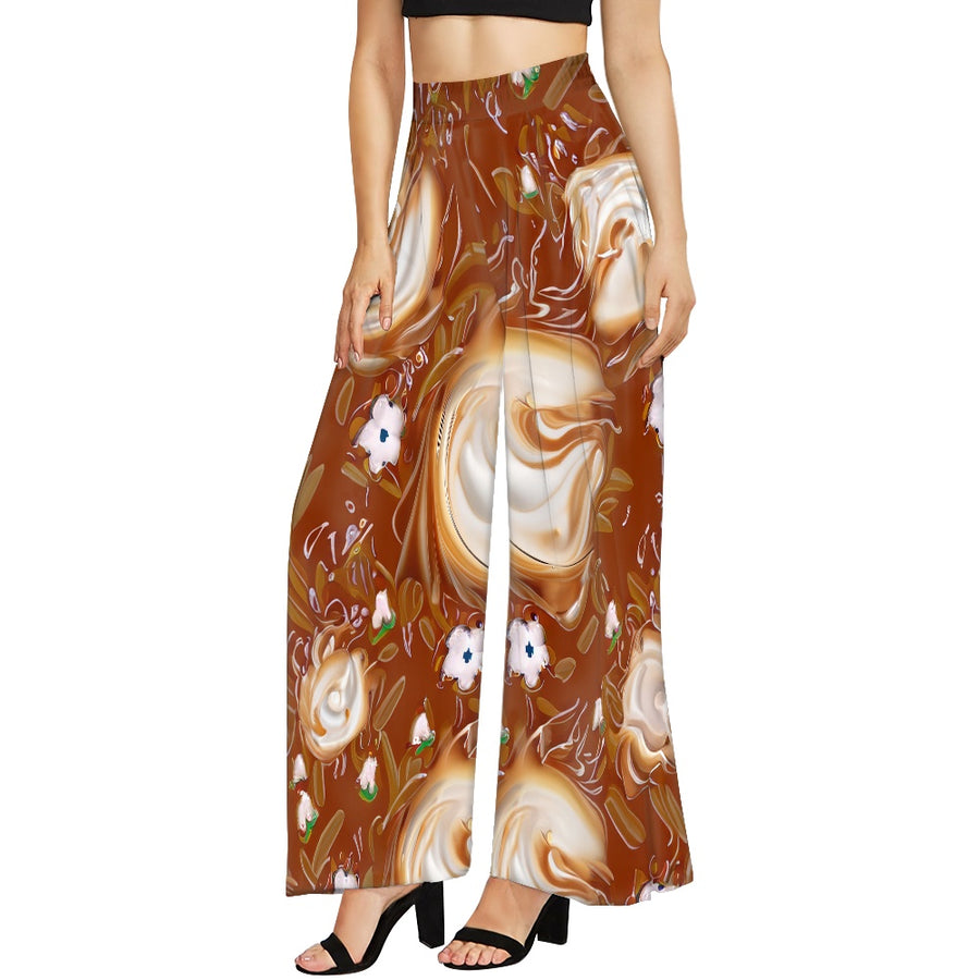 Coffee Wide leg pants — limited edition artist-designed footwear by Edición Especial, Saint Paul MN — image 2