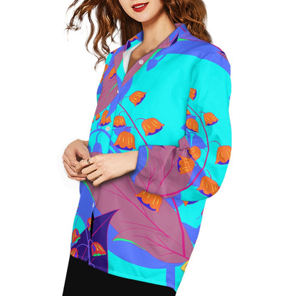 Bright Blue Unisex long-sleeved shirts