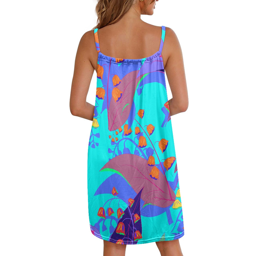 Bright Blue Strappy dress — limited edition artist-designed footwear by Edición Especial, Saint Paul MN — image 4