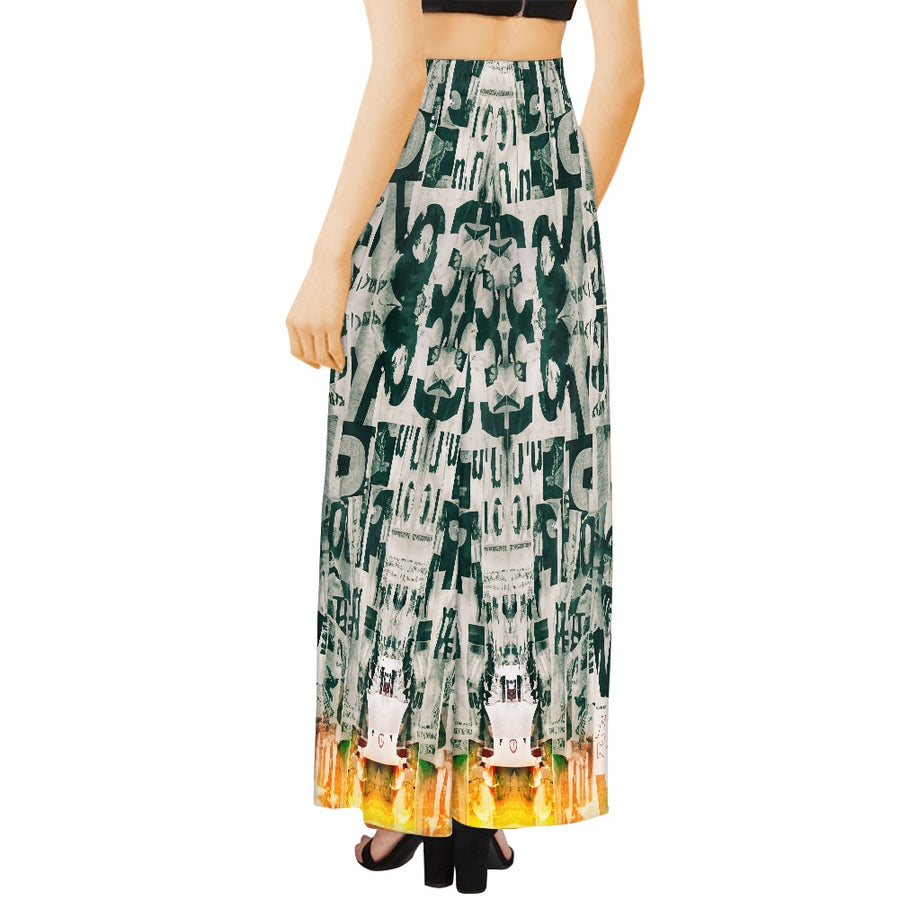 Newspaper Wide leg pants — limited edition artist-designed footwear by Edición Especial, Saint Paul MN — image 3
