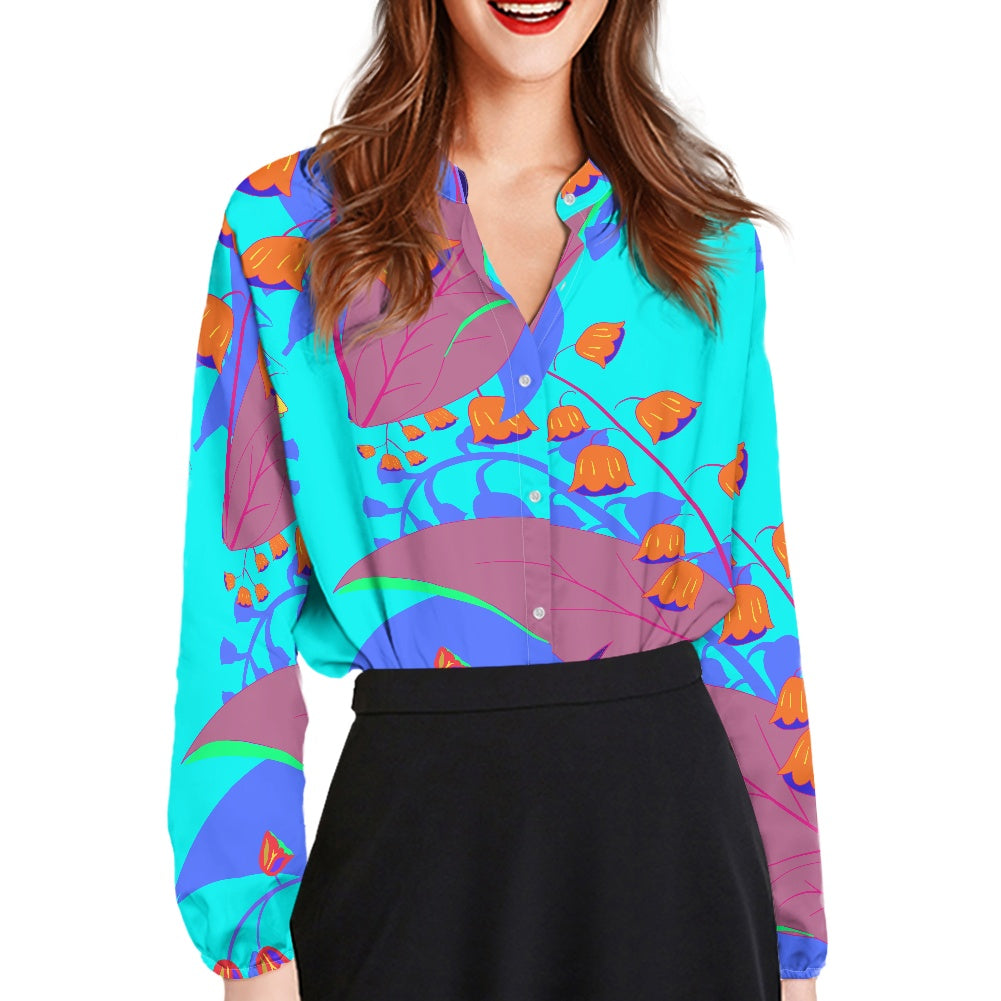 Bright Blue Unisex long-sleeved shirts