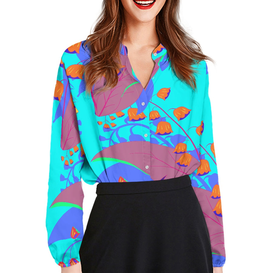 Bright Blue Unisex long-sleeved shirts — limited edition artist-designed footwear by Edición Especial, Saint Paul MN — image 4