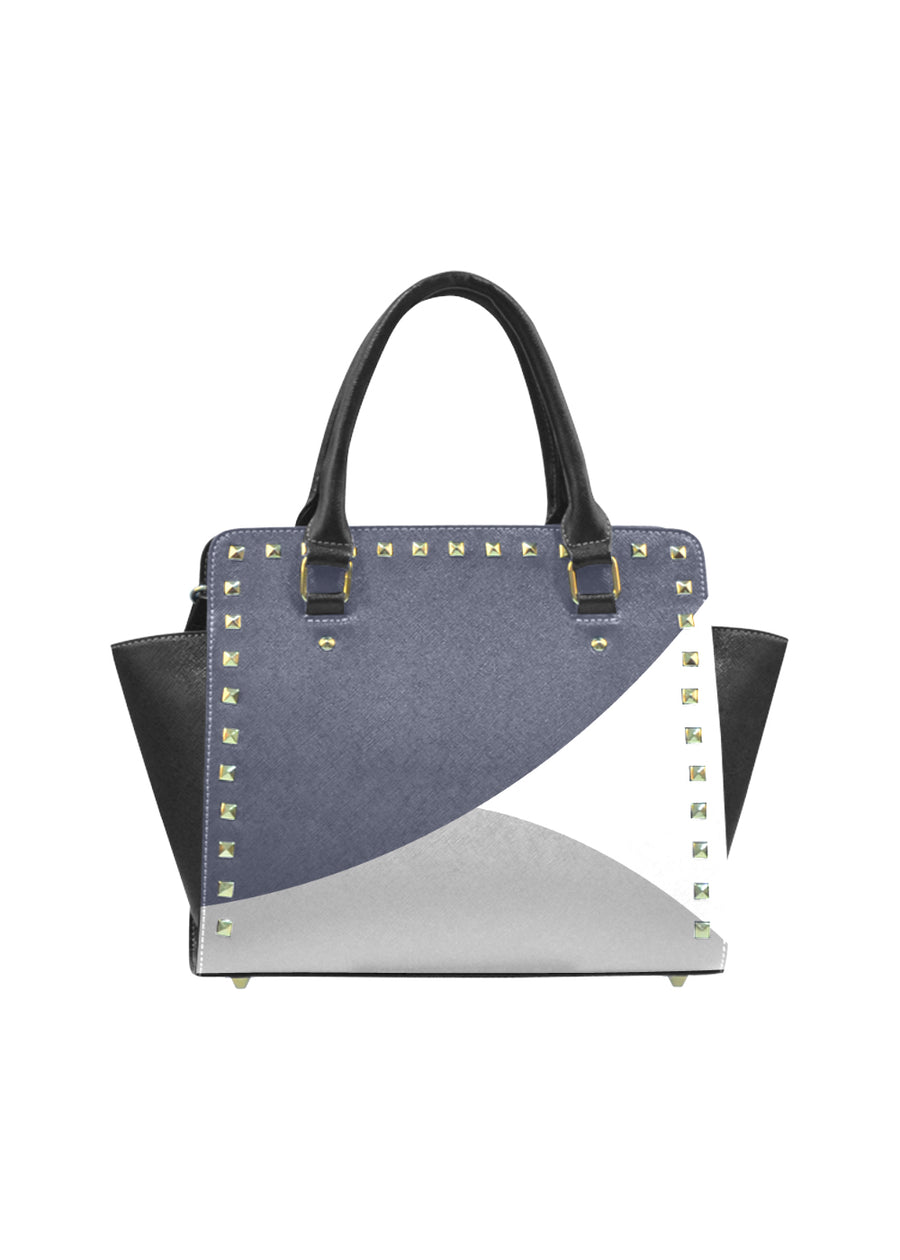 Grey and white Handbag — limited edition artist-designed footwear by Edición Especial, Saint Paul MN — image 1