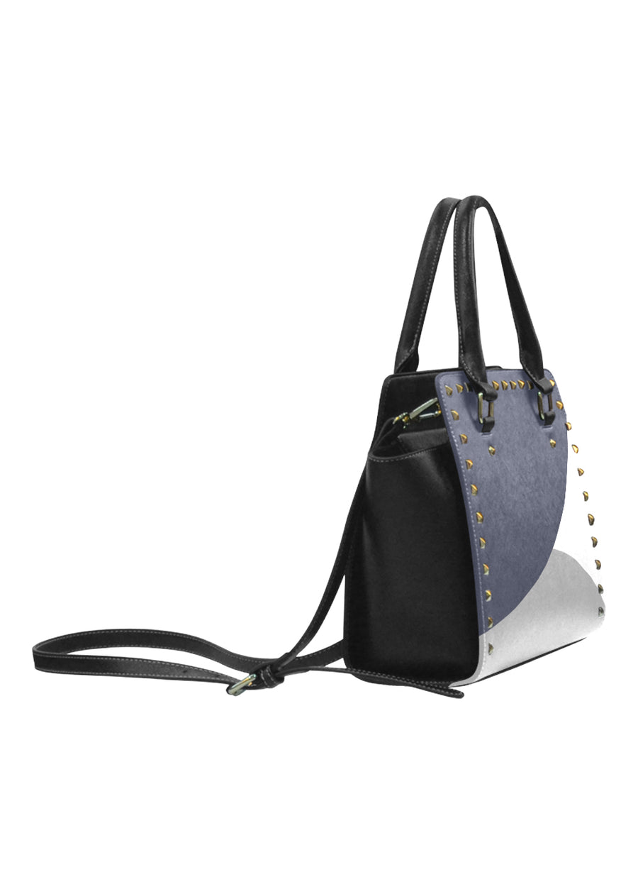 Grey and white Handbag — limited edition artist-designed footwear by Edición Especial, Saint Paul MN — image 2