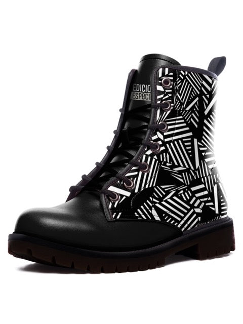 Black and White Boots — limited edition artist-designed footwear by Edición Especial, Saint Paul MN — image 2