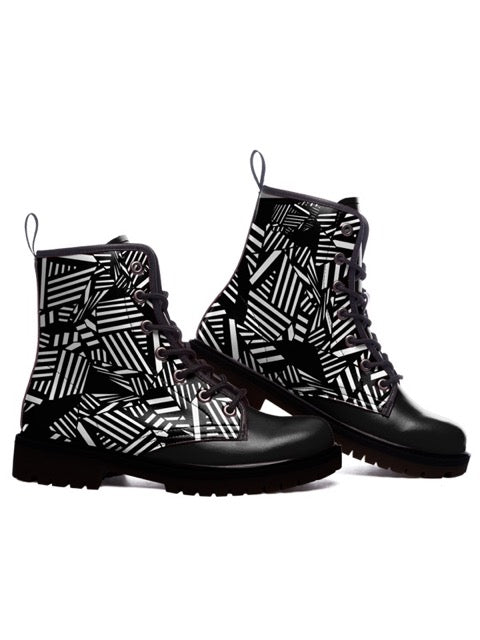 Black and White Boots — limited edition artist-designed footwear by Edición Especial, Saint Paul MN — image 4