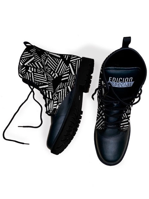 Black and White Boots — limited edition artist-designed footwear by Edición Especial, Saint Paul MN — image 5