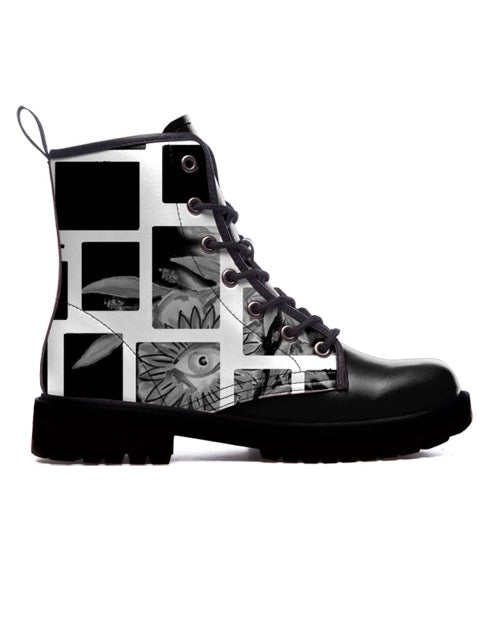 Crazybird Watercolor Boots — limited edition artist-designed footwear by Edición Especial, Saint Paul MN — image 3