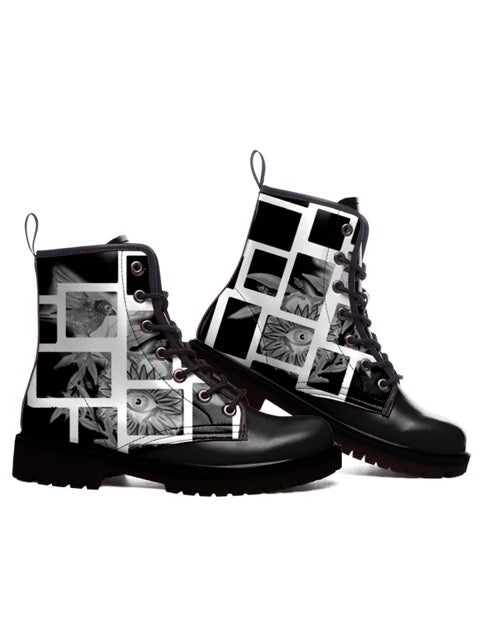 Crazybird Watercolor Boots — limited edition artist-designed footwear by Edición Especial, Saint Paul MN — image 4