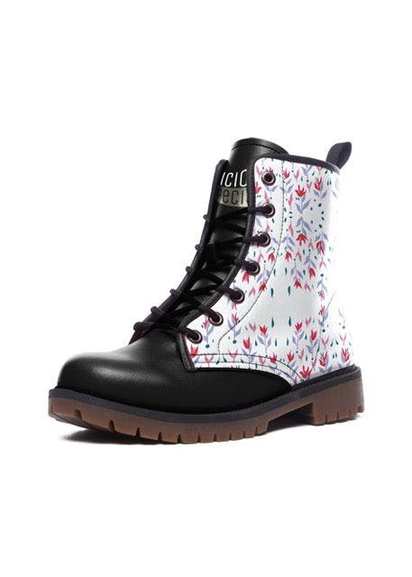 White Leaf Boots — limited edition artist-designed footwear by Edición Especial, Saint Paul MN — image 1