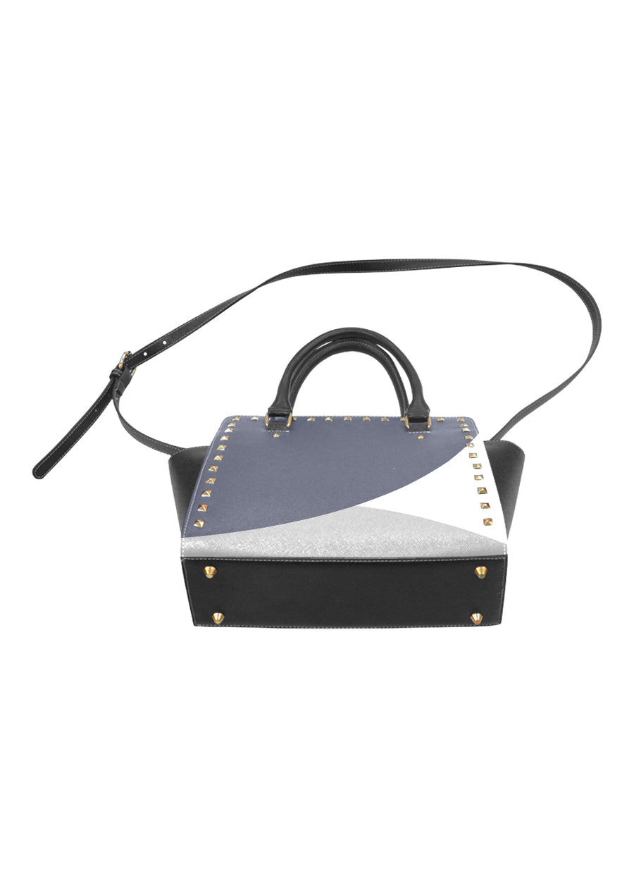 Grey and white Handbag — limited edition artist-designed footwear by Edición Especial, Saint Paul MN — image 5