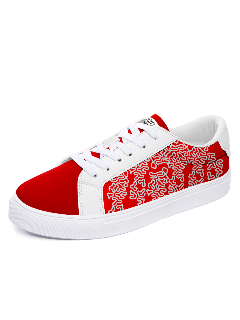 Malasia Red Sneakers — limited edition artist-designed footwear by Edición Especial, Saint Paul MN — image 2