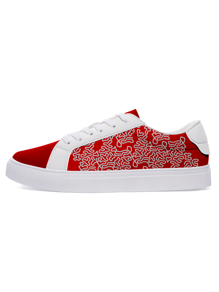 Malasia Red Sneakers — limited edition artist-designed footwear by Edición Especial, Saint Paul MN — image 3