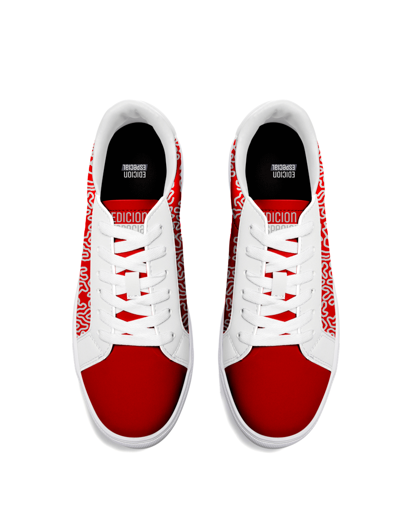 Malasia Red Sneakers — limited edition artist-designed footwear by Edición Especial, Saint Paul MN — image 4