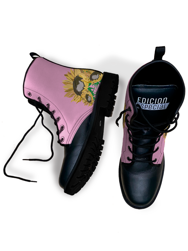 Pink Sunflower Boots — limited edition artist-designed footwear by Edición Especial, Saint Paul MN — image 4