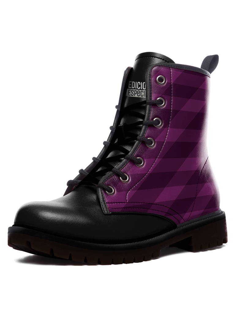 Purple Line Boots — limited edition artist-designed footwear by Edición Especial, Saint Paul MN — image 1