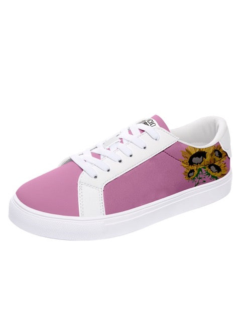 Pink Sunflowers Sneakers — limited edition artist-designed footwear by Edición Especial, Saint Paul MN — image 2