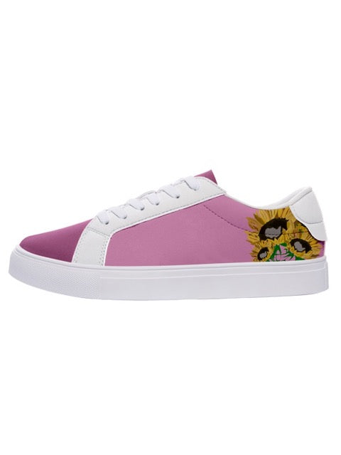 Pink Sunflowers Sneakers — limited edition artist-designed footwear by Edición Especial, Saint Paul MN — image 4