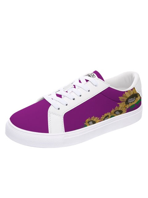 Sunflowers Purple sneakers — limited edition artist-designed footwear by Edición Especial, Saint Paul MN — image 2